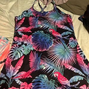 Constantly Varied Gear Tropical Parrot Mini Dress
